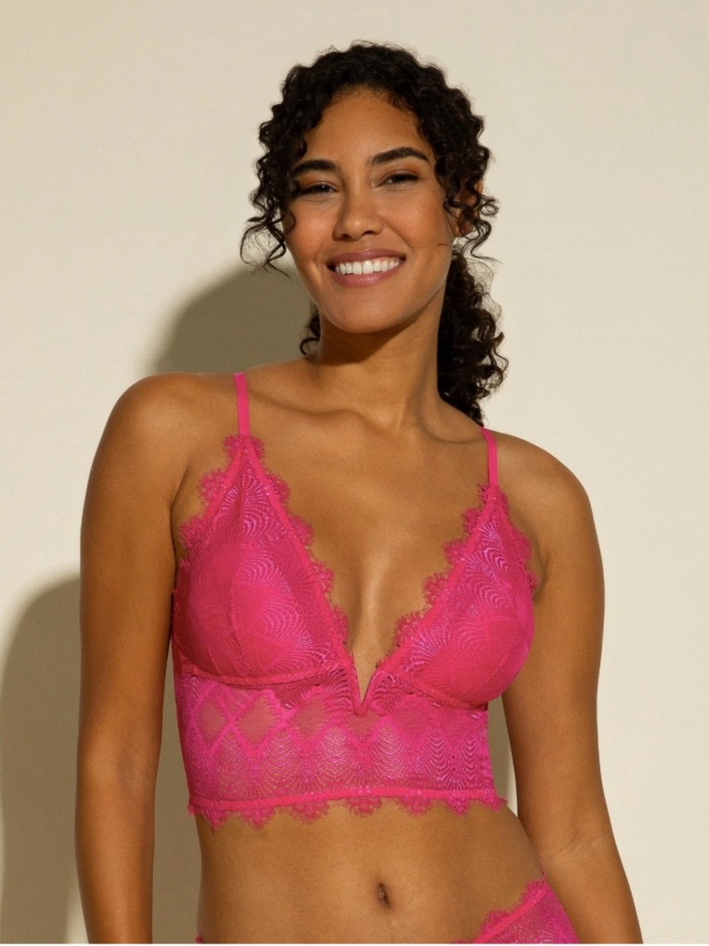 Cosabella Allure Cropped Cami Flori Pink Bralette Multiple Sizes Brand New